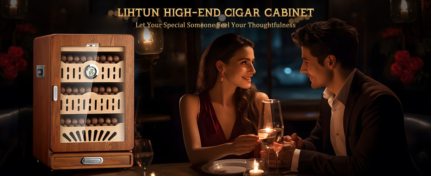 glass top humidor cabinet